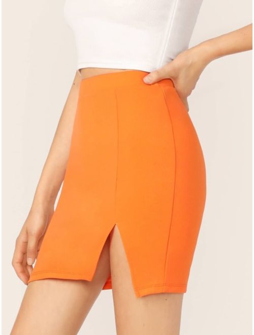 Shein Split Thigh Bodycon Skirt