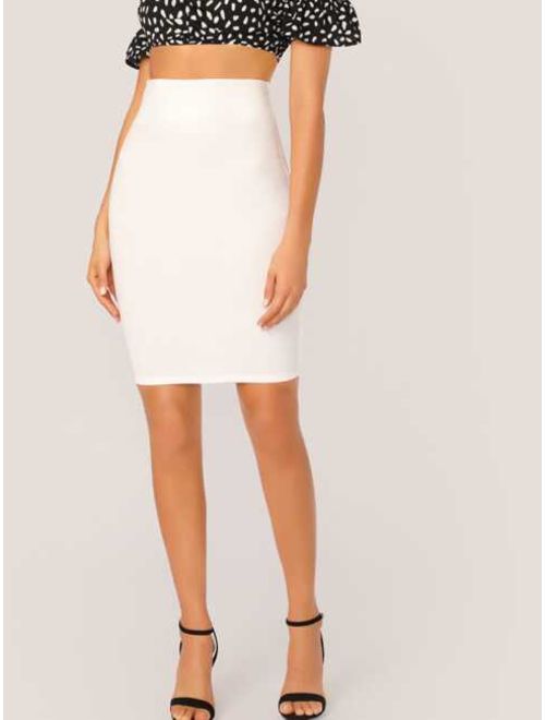 Shein Solid Pencil Skirt