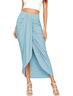 High Waist Draped Skirt