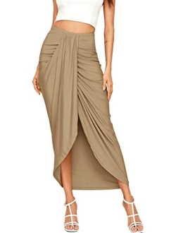 High Waist Draped Skirt