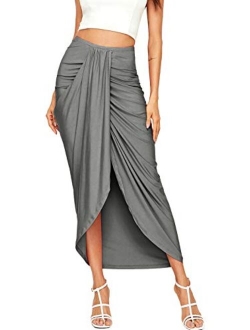 High Waist Draped Skirt