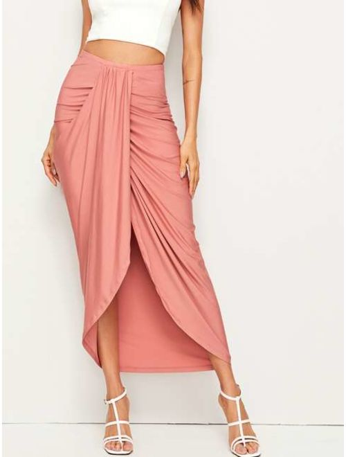 Shein High Waist Draped Skirt