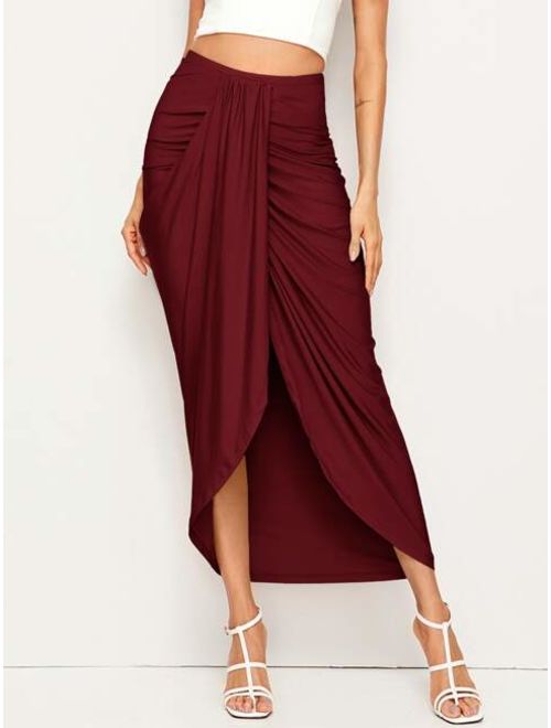 Shein High Waist Draped Skirt