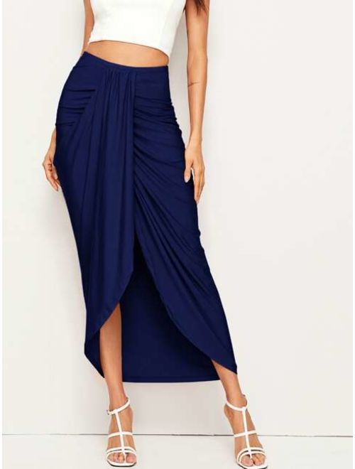 Shein High Waist Draped Skirt