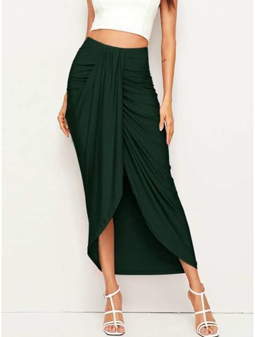 Shein High Waist Draped Skirt