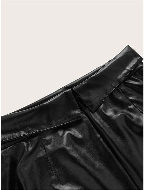 Shein Split Side Faux Leather Bodycon Skirt