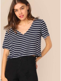 Short Sleeve Striped Top