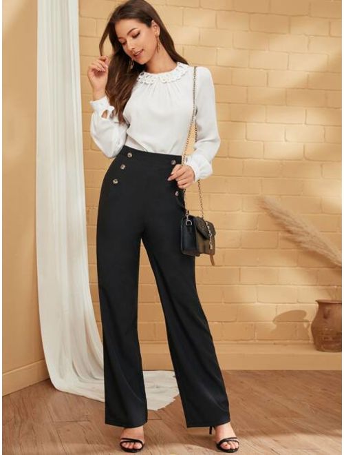 high waisted tailored pants