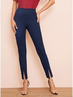 Split Hem Cigarette Pants