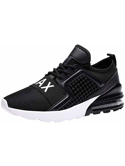 Men's Running Sneakers - 7059 MAX Fashion High Elastic Shockproof Air Cushion Lace-up Casual Sport Gym Walking Shoes