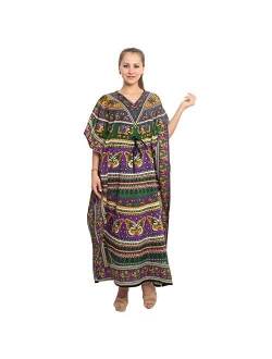 RADANYA Floral Long Kaftan Maxi Dress Womens Summer Holiday Beach Kaftan Dresses for Women