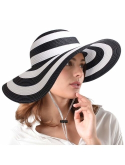 Sun Hats for Women Brim Straw Hat Beach Hat UPF UV Packable Cap for Travel