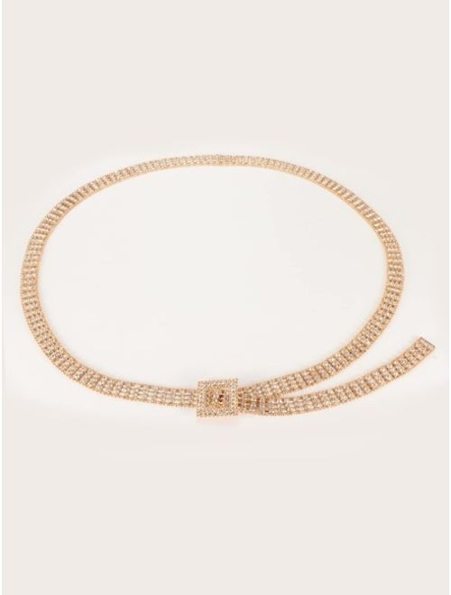 Rhinestone Engraved Waist Chain