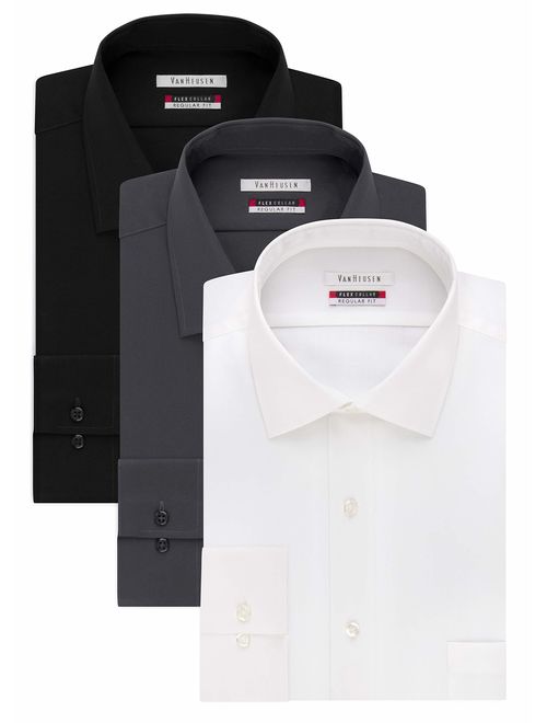 Van Heusen Flex Regular Fit Solid Long Sleeve Dress Shirt