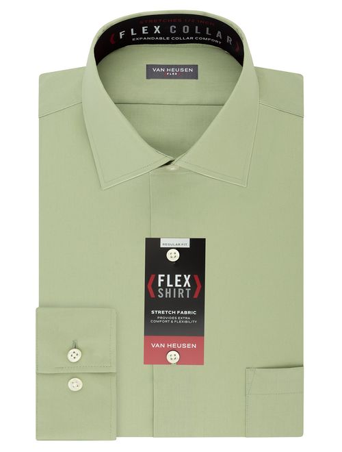 Van Heusen Flex Regular Fit Solid Long Sleeve Dress Shirt