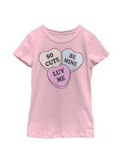 Girls' Valentine's Day Candy Hearts T-Shirt