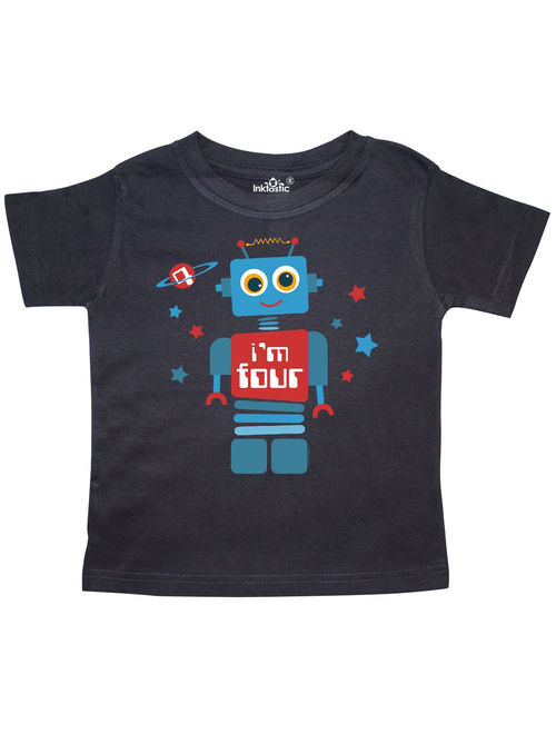 Robot 4th Birthday Toddler T-Shirt