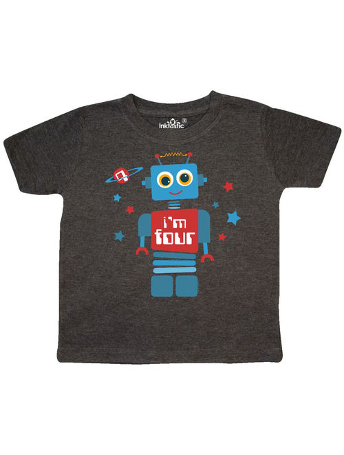 Robot 4th Birthday Toddler T-Shirt