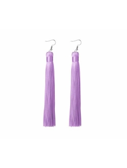 MELUOGE Women's Knotted Tassel Long Earrings 4.7