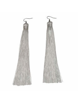 MELUOGE Women's Knotted Tassel Long Earrings 4.7