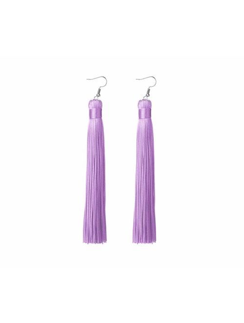 MELUOGE Women's Knotted Tassel Long Earrings 4.7