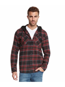 9 Crowns Men's Lightweight Plaid Flannel Shirt