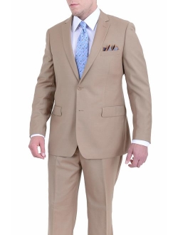 Mens Classic Fit Two Button 100% Wool 2 Piece Suit