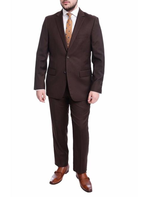 Mens Classic Fit Two Button 100% Wool 2 Piece Suit