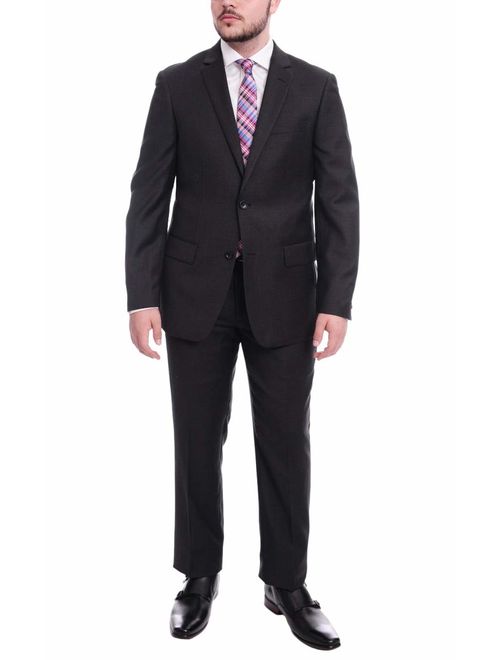 Mens Classic Fit Two Button 100% Wool 2 Piece Suit