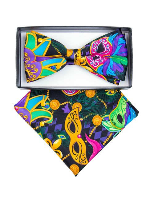 Mardi Gras Colorful, Vibrant Masquerade Mask Vest Set