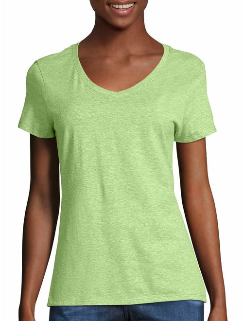 Hanes Women's X-temp Short Sleeve V-neck T-Shirt