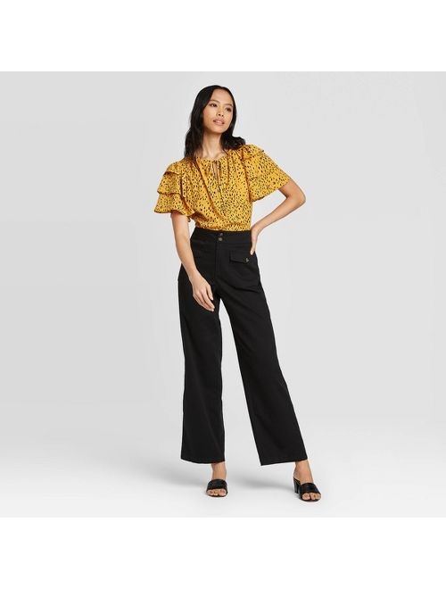 Women's Mid-Rise Relaxed Trouser - Who What Wear