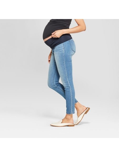 Maternity Crossover Panel Jeggings - Isabel Maternity by Ingrid & Isabel&#153; Medium Wash