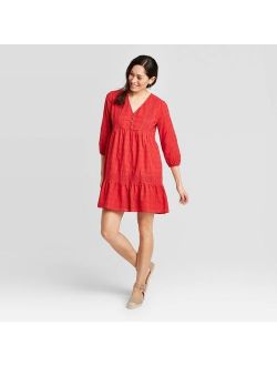 Women's Long Sleeve Tiered Mini Dress - Knox Rose