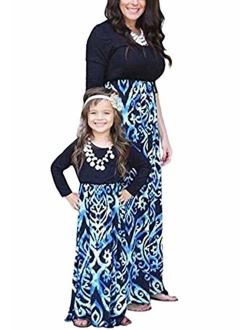 Bai You Mei Mommy And Me Dress Striped Print Tank Maxi Dress Family Clothes