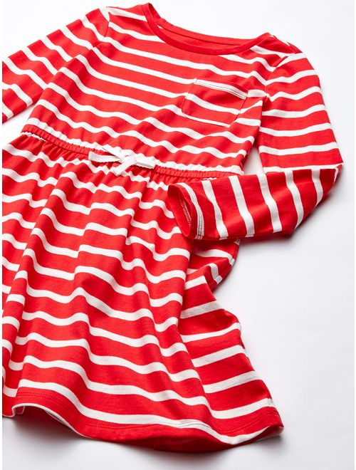 Amazon Essentials Girl's Long-Sleeve Elastic Waist T-Shirt Dress