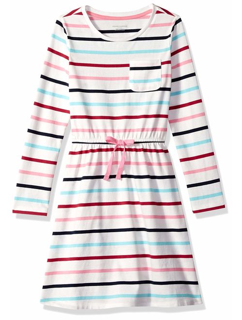 Amazon Essentials Girl's Long-Sleeve Elastic Waist T-Shirt Dress