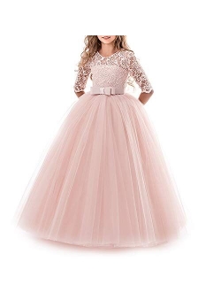 Girls Princess Pageant Dress Kids Prom Ball Gowns Wedding Party Flower Dresses