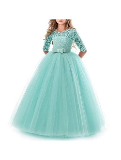 Girls Princess Pageant Dress Kids Prom Ball Gowns Wedding Party Flower Dresses