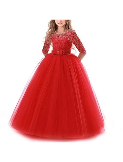 Girls Princess Pageant Dress Kids Prom Ball Gowns Wedding Party Flower Dresses