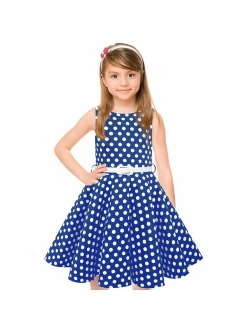 Girls 50s Vintage Swing Rockabilly Retro Sleeveless Party Dress for Occasion