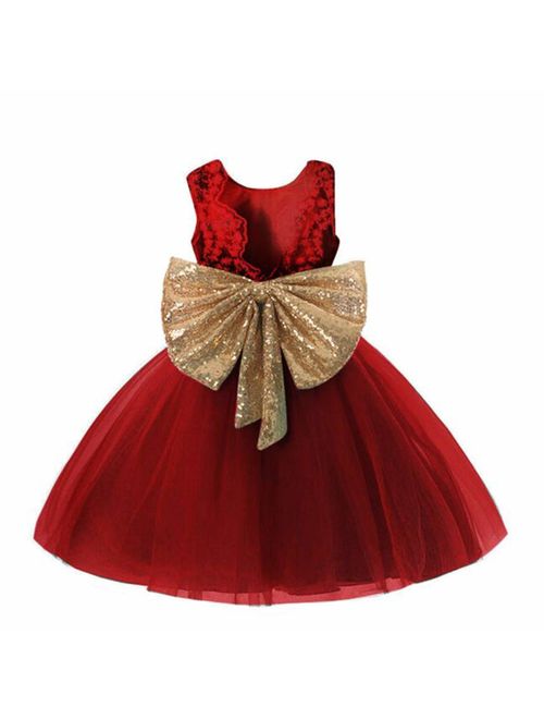 0-12 Years Baby Flower Girl Dress Wedding