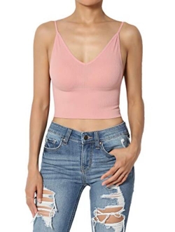 Basic Simple Sport Casual Stretch Cotton Racerback Fitted Crop Tank Top