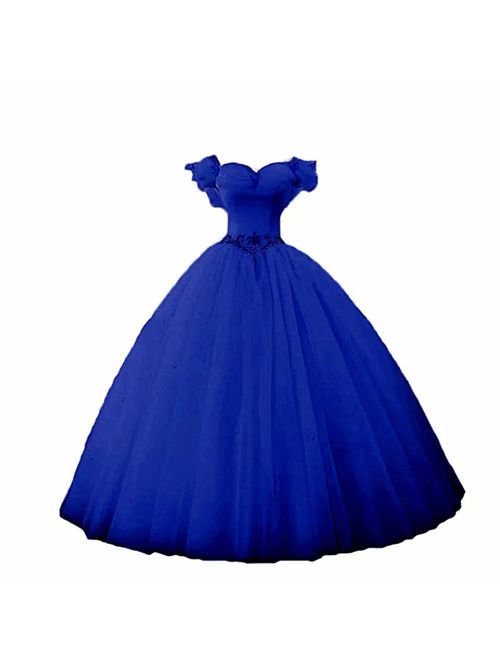 Datangep Women's Lace up Ball Gown Long Quinceanera Dress with Pleated Straps