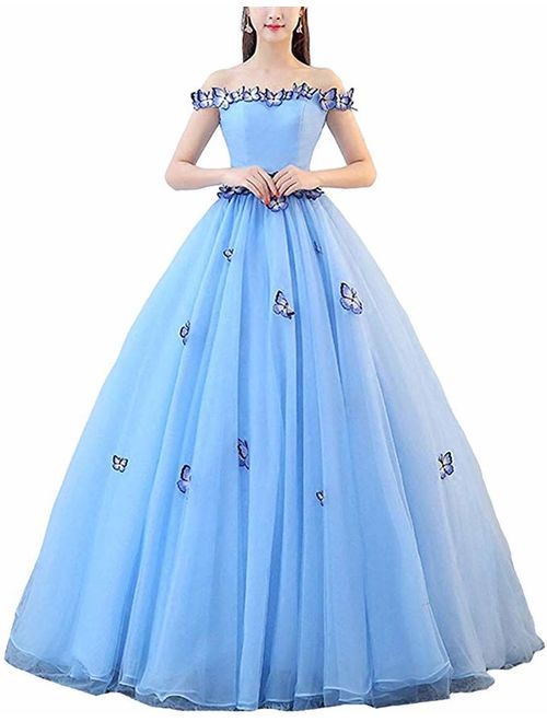 Datangep Women's Lace up Ball Gown Long Quinceanera Dress with Pleated Straps