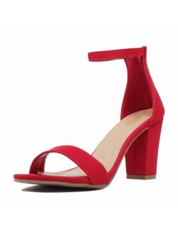 Top Moda Women's Hannah-1 Ankle Strap High Heel Sandal