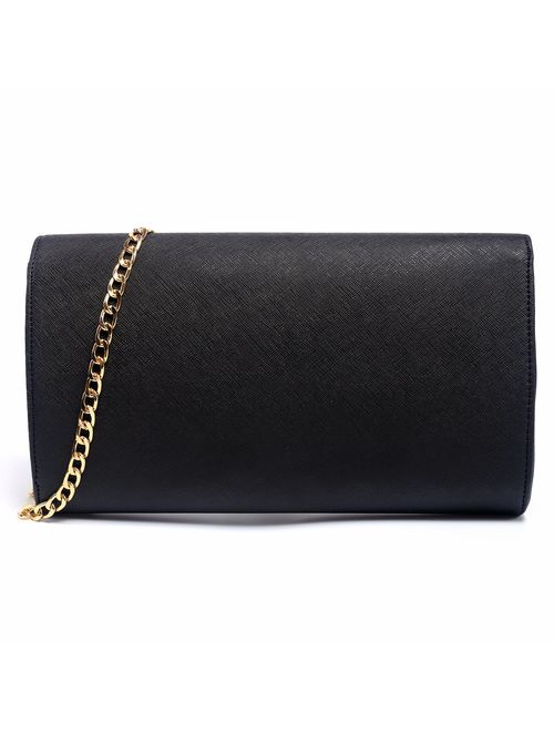 large black envelope clutch bag