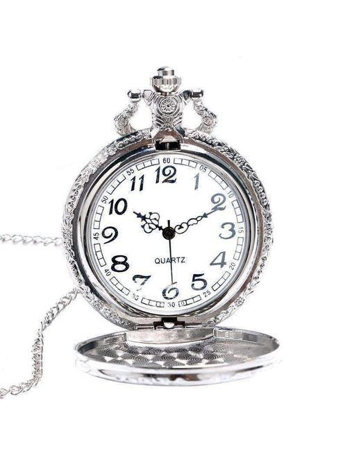 Engineer Two Tone Train Pocket Watch