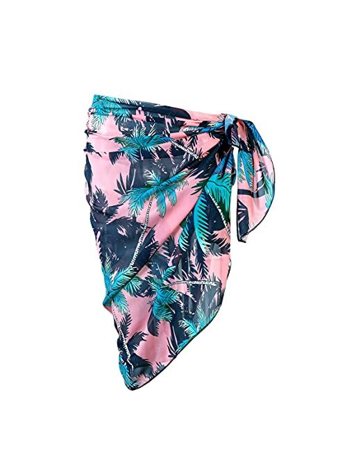 Ayliss Womens Swimwear Chiffon Printed Cover up Beach Sarong Pareo Bikini Swimsuit Wrap