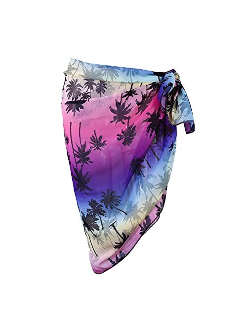 Ayliss Womens Swimwear Chiffon Printed Cover up Beach Sarong Pareo Bikini Swimsuit Wrap